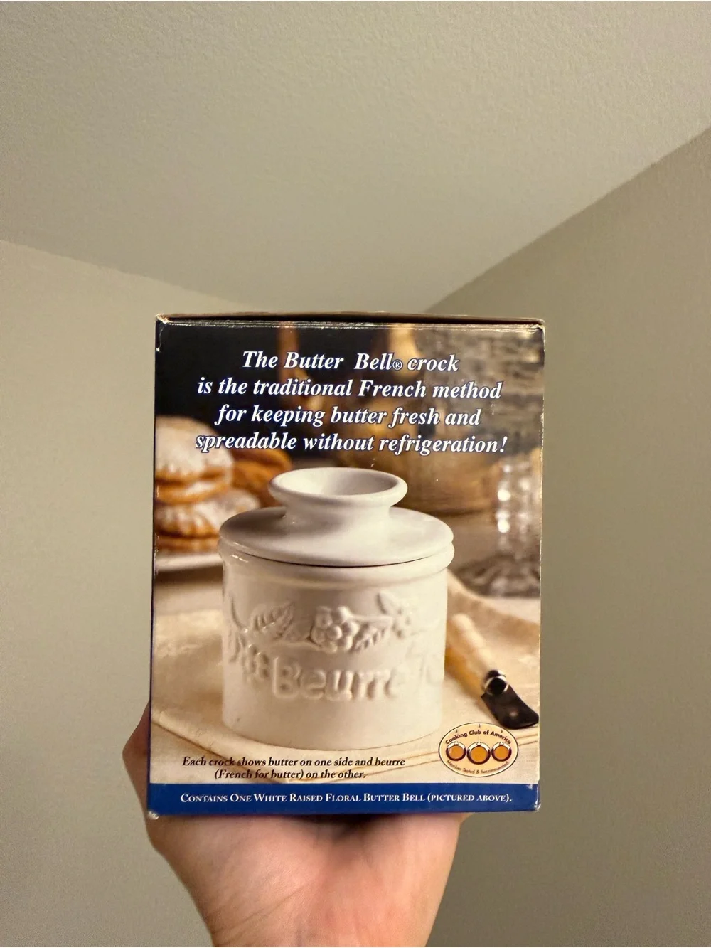 Vtg Butter Bell White Butter Keeper Crock NWT